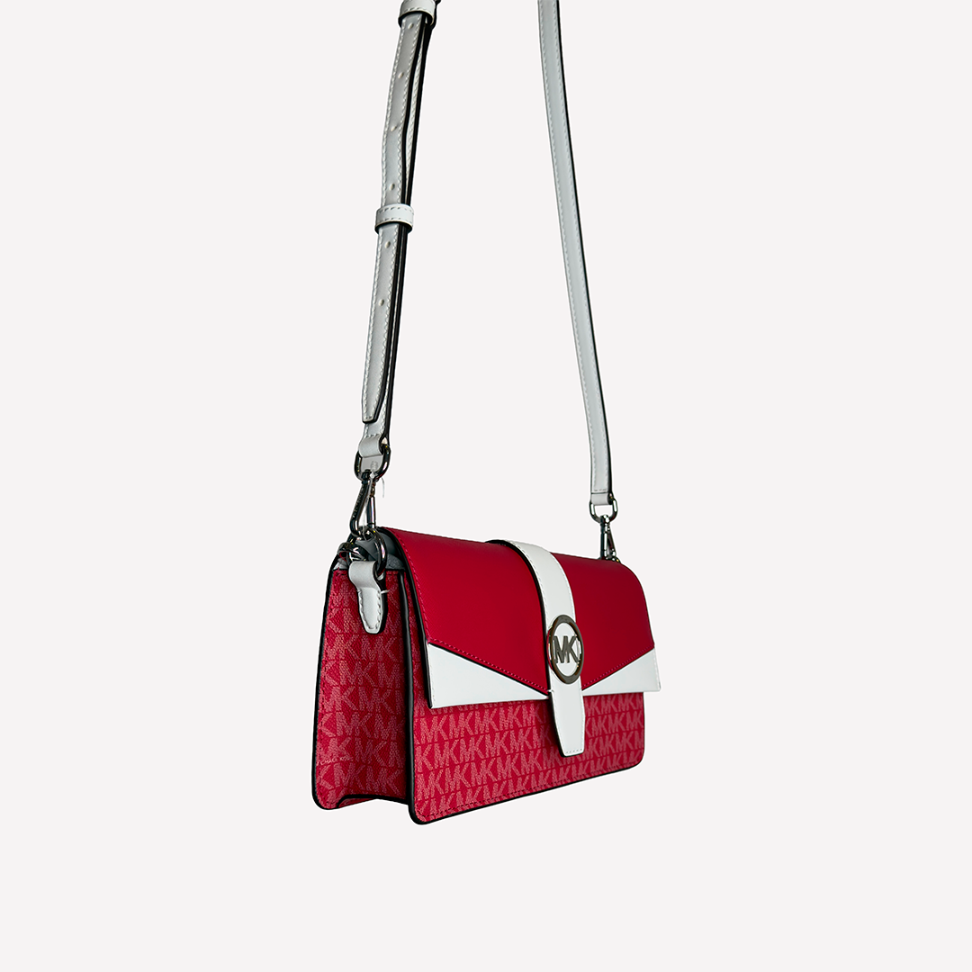 MK Crossbody Raspberry Logo Signature