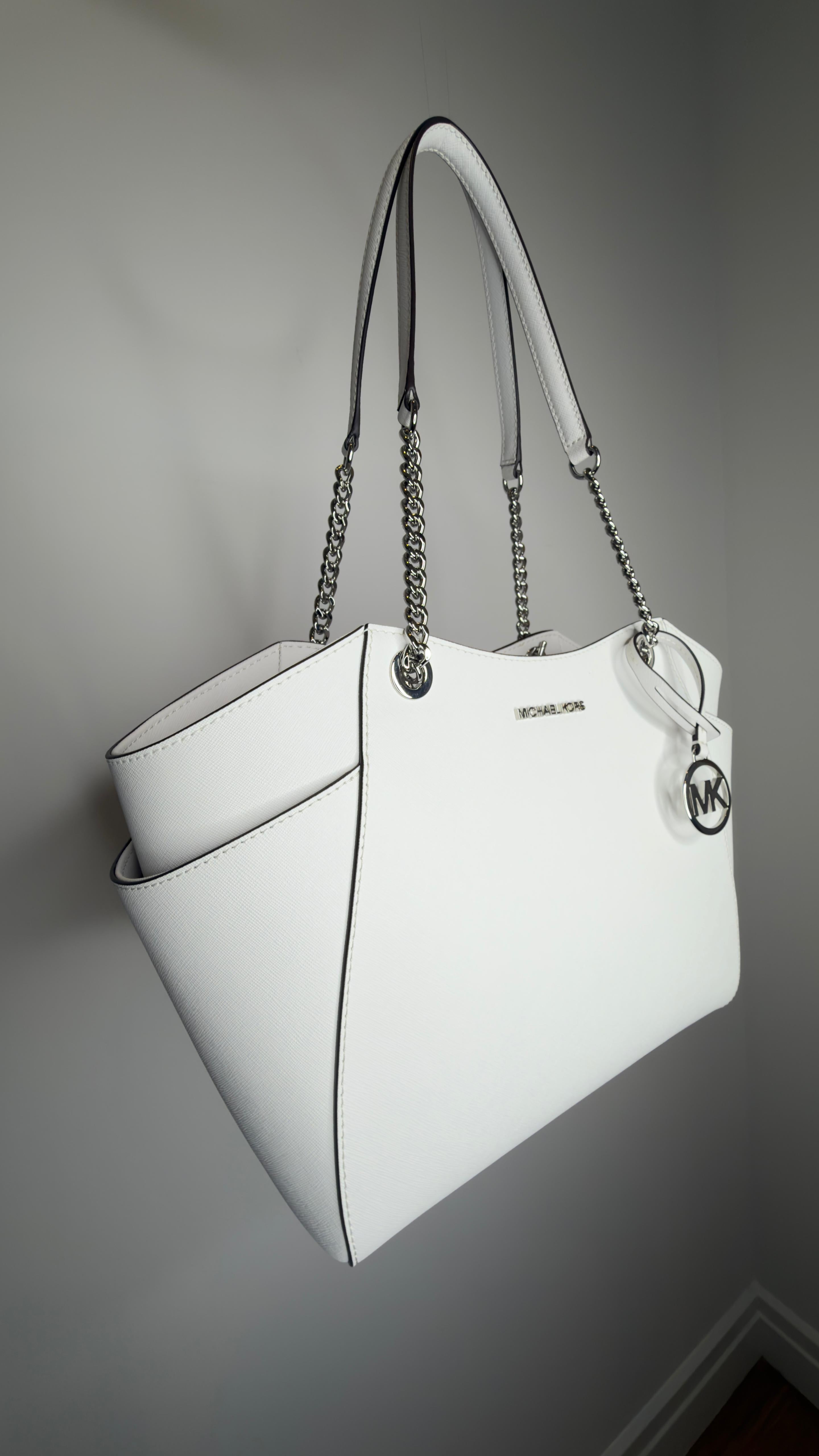 Jet Set Large Saffiano Shoulder Bag Blanca